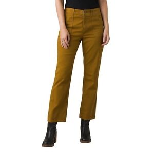 Prana Womens Size 6 Brown Cotton Blend High Rise Flare Leg Pants Casual Outdoor